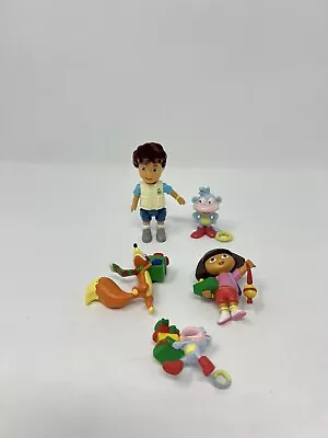 Dora The Explorer And Diego Figures Cake Toppers/Ornaments - 5 • $9.01