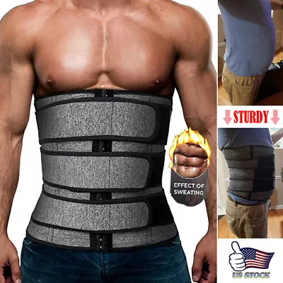 Men's Sweat Sauna Waist Trainer Neoprene Corset Cincher Weight Loss Body Shaper • $19.79