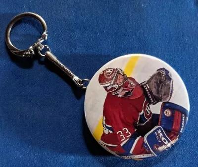 Nhl Rare Montreal Canadiens Patrick Roy 2  Pin Back Button Key Chain N-mint • $29.99