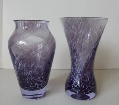 Two Vintage Caithness Glass Vases • £15