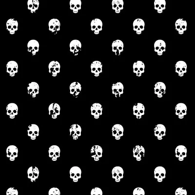 100% Cotton Digital Fabric Broken Skulls Halloween 140cm Wide • £4.25