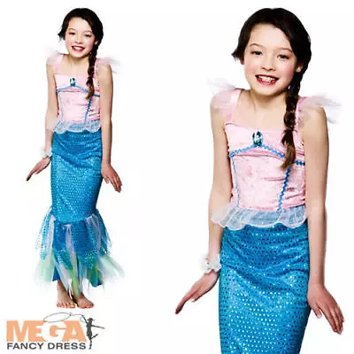 Mystical Mermaid Girls Fancy Dress Fairy Tale Sea Myth Kids Book Week Costume • £2.49