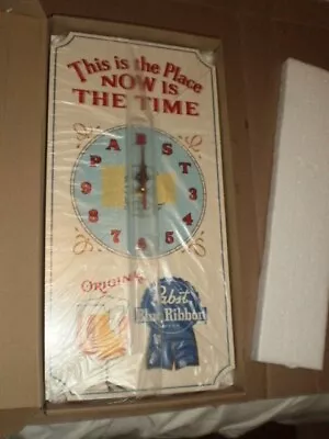 Pabst Blue Ribbon Wood Clock / NEW IN BOX • $59.99