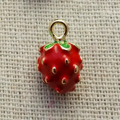 £2.89 • Buy Strawberry Fruit Gold Plated Charm Jewellery Supplies C1662