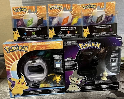 $180 • Buy TOMY Pokémon Z Ring And Pikachu Figure + Black Z Ring And Mimikyu Figure