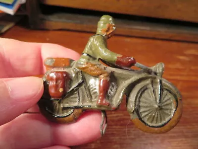 Vintage Pre-ww2 Elastolin German Motorcycle And Rider #2 • $65