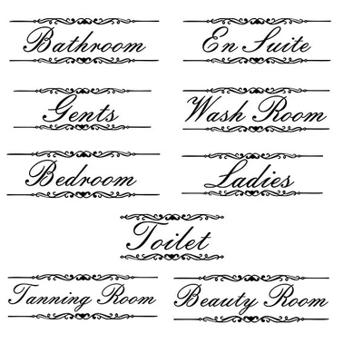 £2.48 • Buy Door Signs Vinyl Self Adhesive Removable Stickers Bedroom Bathroom Ladies Gents