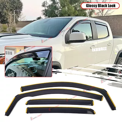 For 2015-2022 Chevy Colorado GMC Canyon Crew Cab Window Visors Sun Rain Guards • $37.99