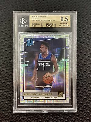 2020-21 Panini Donruss - Anthony Edwards Choice Rookie BGS 9.5 RC #201 • $199.99