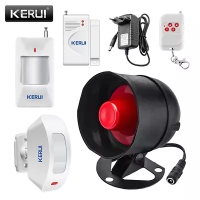 Standalone Loud Siren Horn With Remote Control Motion Sensor And Door Sensor • $35.14