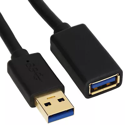 PRO USB 3.0 22AWG High Speed Cable EXTENSION Lead A Male To Female Socket 1m-3m • £5.05