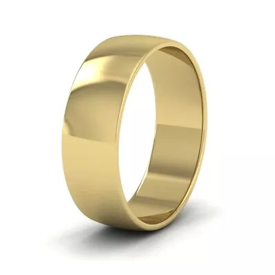 9ct Yellow Gold Wedding Ring Band Shaped 9ct Gold 6MM Wedding Engagement Ring GF • £34.95