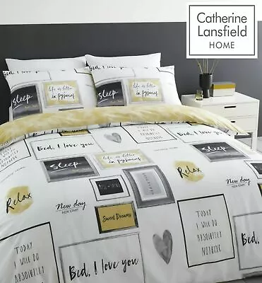 £14.99 • Buy Catherine Lansfield Sleep Dreams  Duvet Quilt Cover Bedding Set-Blush& Ochre