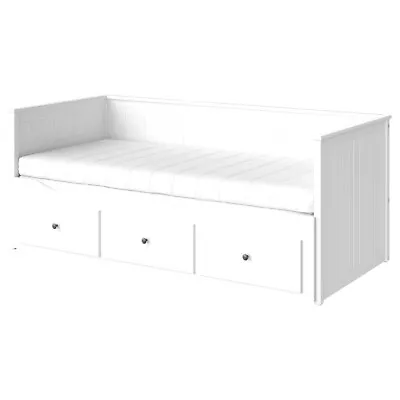 IKEA HEMNES Day-bed 2 Mattresses Included 3Drawers White Single + Double Bed • £150