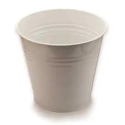 Metal Waste Paper Bin Cream Strong Rubbish Waste Solid Office Home 30cm • £7.80