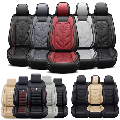 5 Seat Full Set Car Seat Cover Waterproof Leather Cushion Protector Front Rear • $59.99