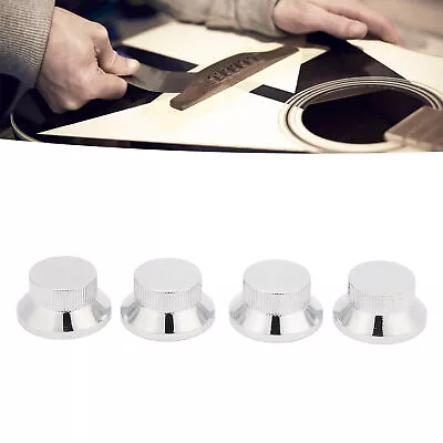 4Pcs Top Hat Knobs Electric Guitar Volume Tone Control Metal For Potentiomet LSO • £10.96