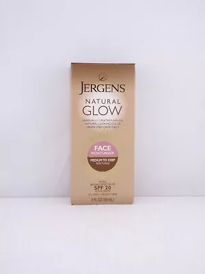 Jergens Natural Glow Face Moisturizer Medium To Deep Skin Tones 2 Fl.oz- SPF 20 • $11.16