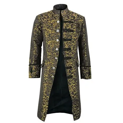 Mens Jackets Gothic Steampunk Victorian Long Trench Coat Medieval & Renaissance • $33.83