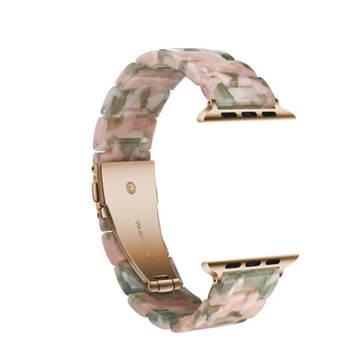 $20.23 • Buy Tortoise Shell Resin Watch Band Strap Bracelet For Apple IWatch 38 40 42 44 Mm