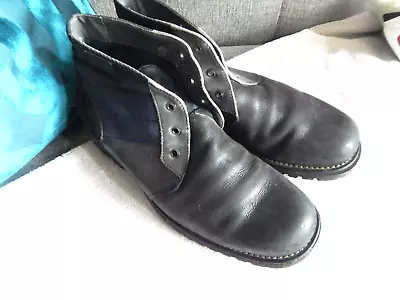 G Star Raw Mens Black Leather Ankle Boots Size 8d • $29.99