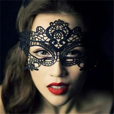 Sexy Half-face Lacy Mask Women Cosplay Adult Party Costume Eye Mask Fancy Dress • £2.68