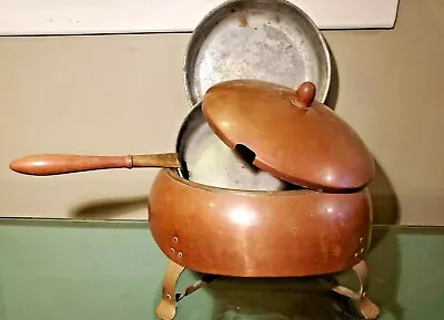 Cookware ARTS & CRAFTS Kitchen MISSION Chef CHAFFING DISH Copper DOUBLE BOILER • $255