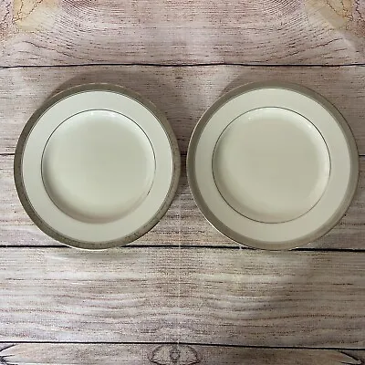 MIKASA ~ PALATIAL PLATINUM L3235 ~ 2 Salad Plates 8 1/4   • $9.99