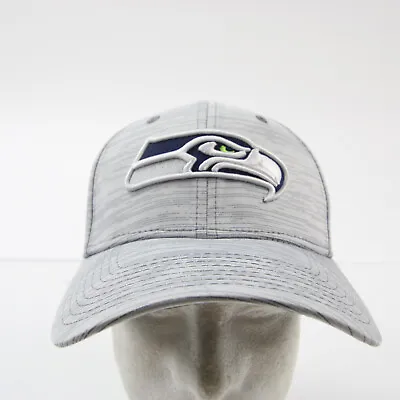 Seattle Seahawks New Era 39thirty Fitted Hat Unisex Light Gray/Heather Used • $12.34