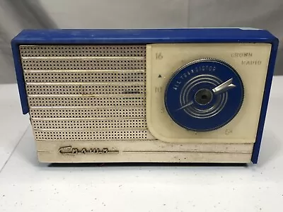 $74.99 • Buy *AS-IS* Vintage Crown TR-610 Super Six Transistor Radio Blue *PARTS ONLY*