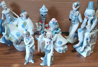 Collection Of Lladro Cascades Clown Figurines Retired Pristine Condition Job Lot • £40