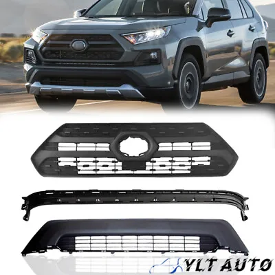 For 2019 2020 2021 Toyota Rav4 Adventure Front Bumper Upper & Lower Grille 3PCS • $169.99