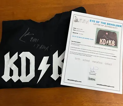 Signed Metallica Lars Ulrich T Shirt 100% Authentic W. Metalligraphs COA • $119.99