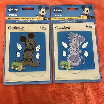 Mickey & Minnie Mouse Cuttlebug Disney Cut & Emboss Die & Embossing Folder NEW! • $29.99