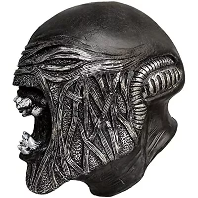 Scrary Masks Alien Predator Latex Headgear Cosplay Costume Props Black Helmet • $34.99