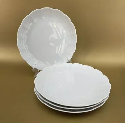 Kaiser Germany Romantica Set Of 4 White 7.5” Salad Desert Plates Scalloped • $29.50