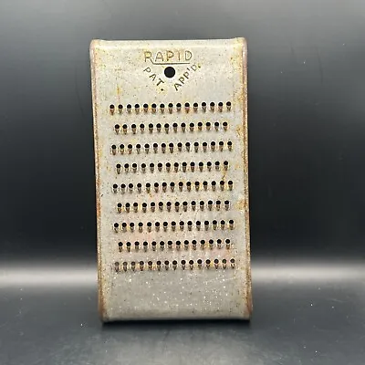 Vintage Metal Farmhouse Primitive Rapid Kitchen Cheese Grater 8” Inch • $10