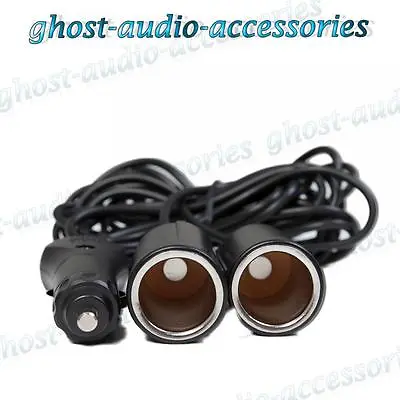 2M Dual 12v DC Power Splitter Lead Cable Cigar Adaptor Cigarette Socket Lighter • £7.56