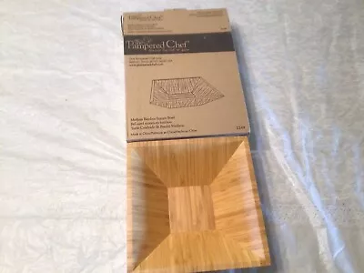 PAMPERED CHEF BAMBOO MEDIUM SQUARE SERVING SALAD BOWL #2249 New Open Box • $17.99