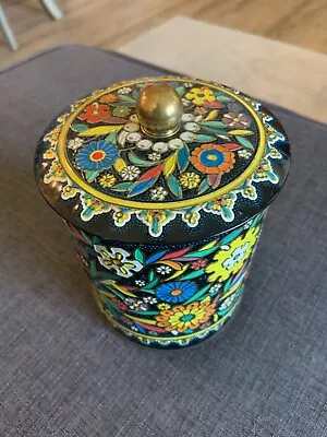 Tin Floral Round Container Made In England  DAHER 11101 • $29.99