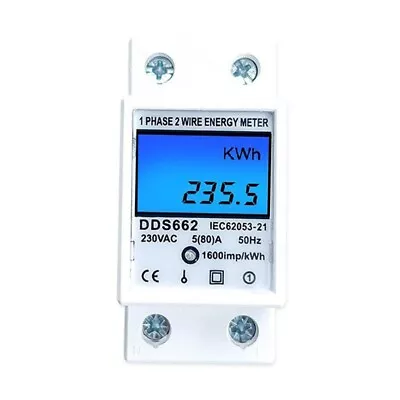 White Energy Meter AC 220V Kwh Voltage Current  Consumption Meter A K2Y34600 • $16.99