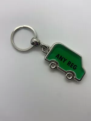 Personalised Car Van Shaped Keyring - Any Name Or Reg Number - Green - Gift • £3.99