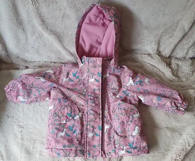 Next Pink Unicorn Coat Fleece Lined Age 12-18 Months • £4.99