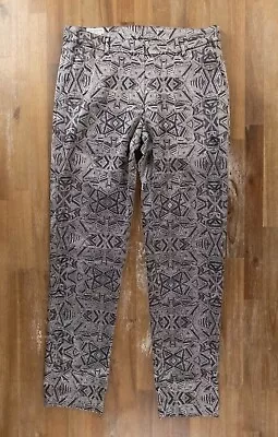 DRIES VAN NOTEN Silver Metallic Wool Blend Brocade Pants 38 FR / 6 US Authentic • $119