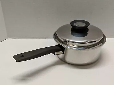 Vintage Vollrath Tri-Ply 304 Stainless Sauce Pan 1.5 Qt 7.5  W/ Lid • $22.95