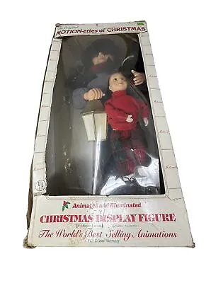 Telco Motion-ettes Of Christmas Bob Cratchit Tiny Tim Lighted Animated IOB Works • $69.99