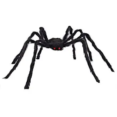EY# Halloween Spider Black & Hairy - Giant Scary Home Decor Prank Toy (150cm) • $33.33