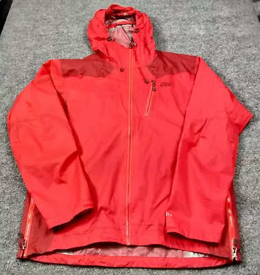 Outdoor Research Jacket Mens XL Red Helium Pertex Shield Full Zip Hooded • $59.88