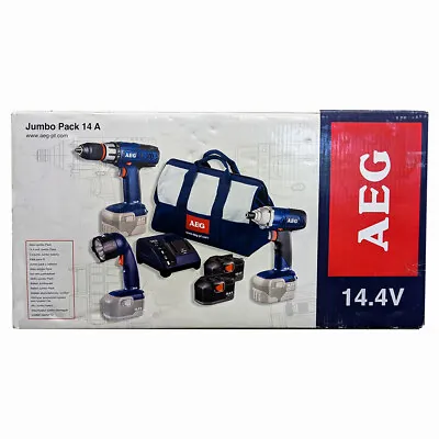 £99.99 • Buy Aeg 14.4v Jumbo Pack A Power Tools Kit *no Batteries Included*
