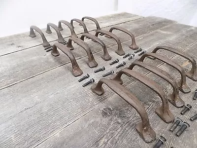 $44.99 • Buy 20 Cast Iron Handles Rustic Drawer Pulls 5 1/4  Long W/ Screws Western Grasp